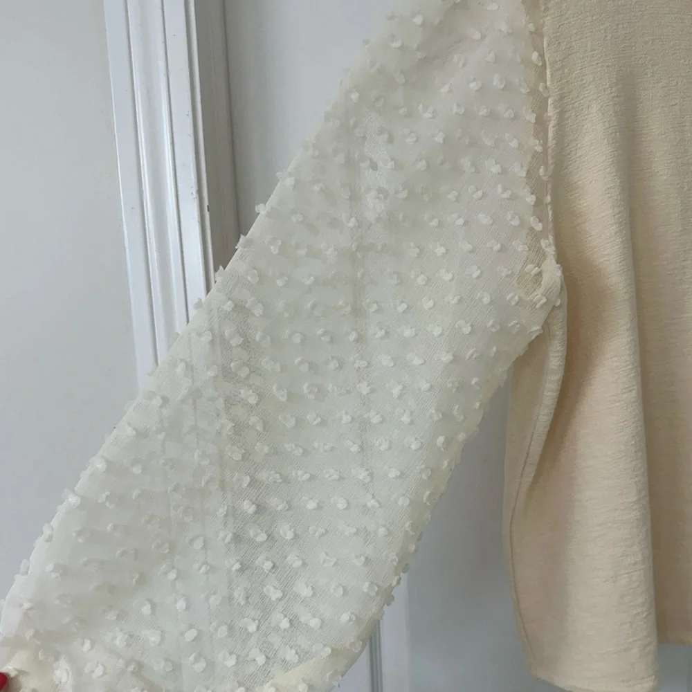 Maeve by Anthropologie Ivory Textured Sleeve Top - Picture 9 of 11